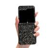 Черный матовый жесткий чехол с блестками «Звездное небо» для Samsung Z Flip7/Z Flip6