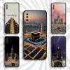Чехол на телефон Кааба Мекка Махка для Samsung S 25,24,23,22,30,21,10,9,Ultra,Plus,Lite,FE,4,5 G Черный Мягкий Чехол