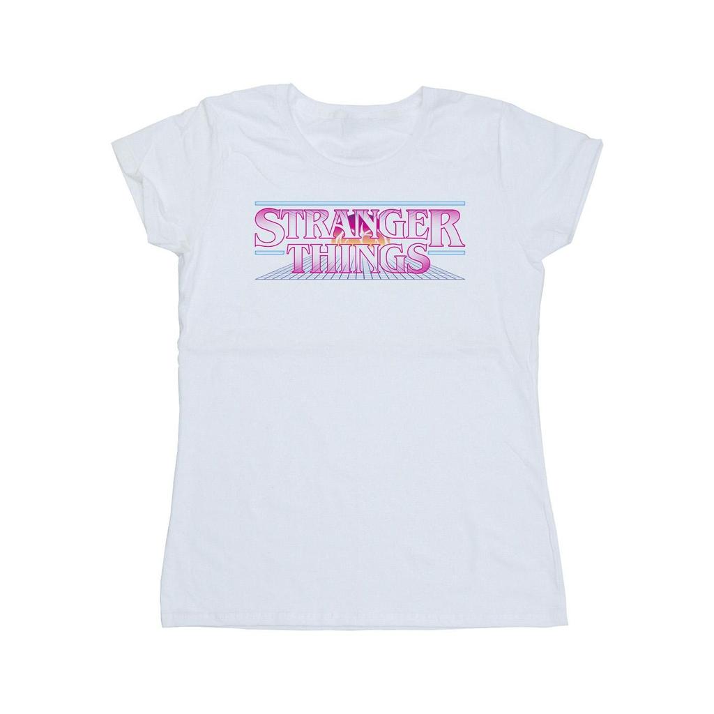 Netflix Womens/Ladies Stranger Things Retro Title Cotton T-Shirt