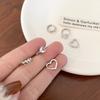 Милый и классный набор из 6 предметов, изысканные серьги Love из циркония, серьги, которые женщинам не нужно выбирать во время сна, холодный ветер, персонализированные