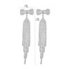 Bridal Earrings Prom Earrings New Advanced Sense Of Long Tassel Bow Earrings Temperament Women's Earrings 1 Pair