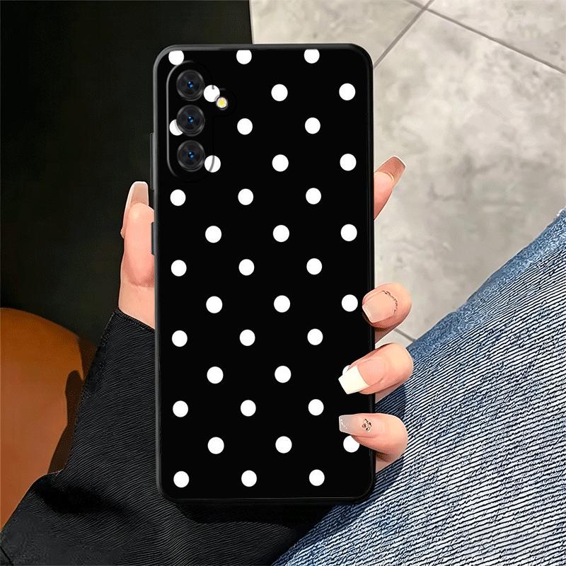 Арт-дизайн в горошек Модный Мягкий чехол для телефона для Samsung A17 A37 A57 A16 A26 A36 A56 A15 A25 A35 A55 A14 A24 A34 A54 A13 A23 A3