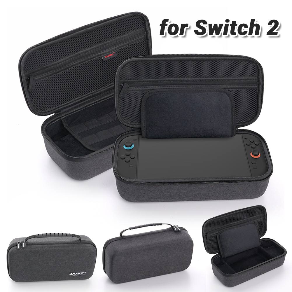Чехол для переноски с коробкой для хранения игровых картриджей 8-бит Портативная сумка для хранения с сетчатым карманом Чехол для игровой консоли для Switch 2 NS2