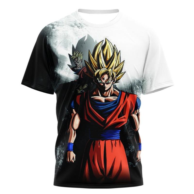 Летняя мода 2026 Новая Dragon Ball Сунь Укун 3D-печать Быстросохнущая Дышащая Мужская Повседневная Спортивная