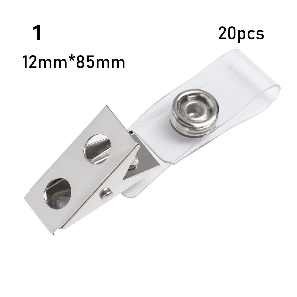 10/20/50pcs 4 Styles Reel Skipping Metal Pull Card Holders Kawaii Clips ID Card Badge Lanyard Clip