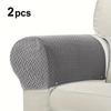 Modern Jacquard Armrest Covers - 2pcs Stretch Polyester & Spandex Slipcover Set, Machine Washable, Slipcover-Grip Design, Non-Slip Furniture Protector