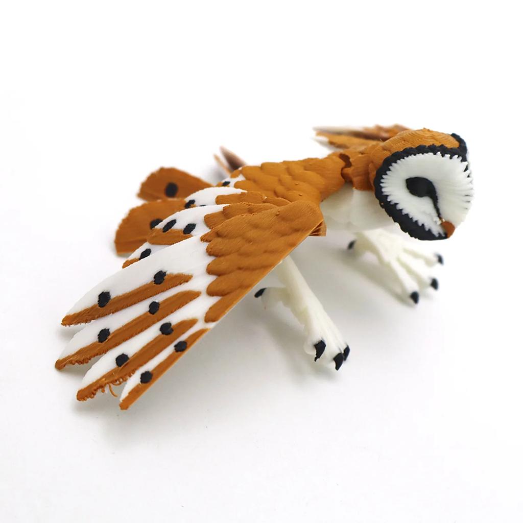3D Printed Eagle Hawk Simulation Animal Model Figurine Movable Bird Ornament DIY Gift Home Decoration