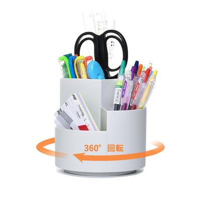 Ручка Homdolaser Pen 360 Degree Pen Большая ручка 3 Greed Classification Pen Вращающаяся ручка Classification Настольное хранилище для небольшого домашнего хранилища Серый