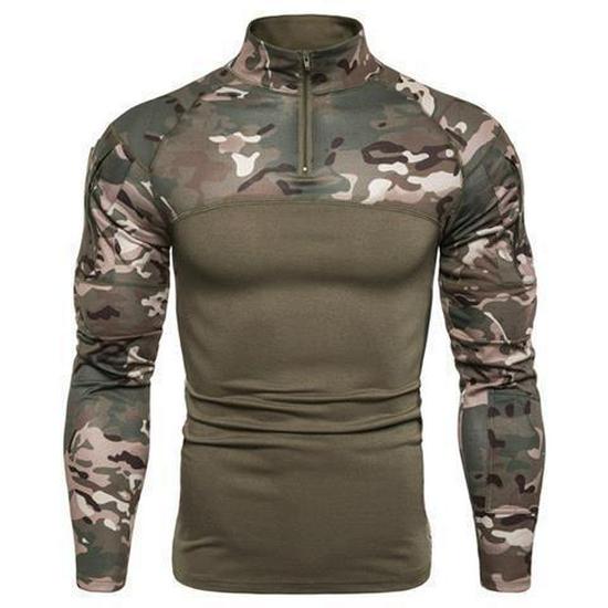 Мужская камуфляжная тактическая боевая рубашка