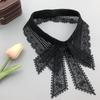 Fashion Lace White Fake Collar Women Detachable Collars for Women Black Lapel False Collars Woman Tie Clothes Accessories
