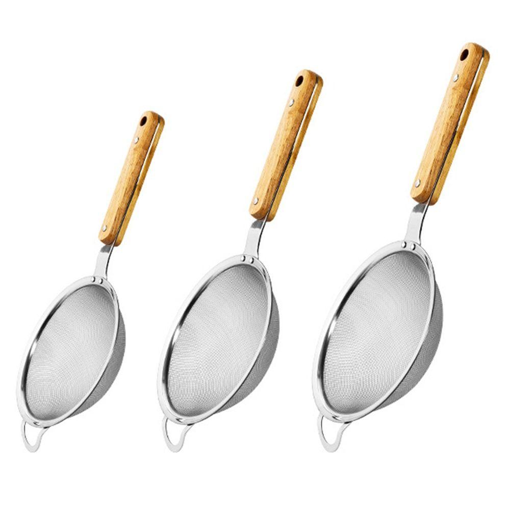 Stainless Steel Food Strainer Colander Rust-Proof Cocktail Sieve New Tea Strainer for Kitchen