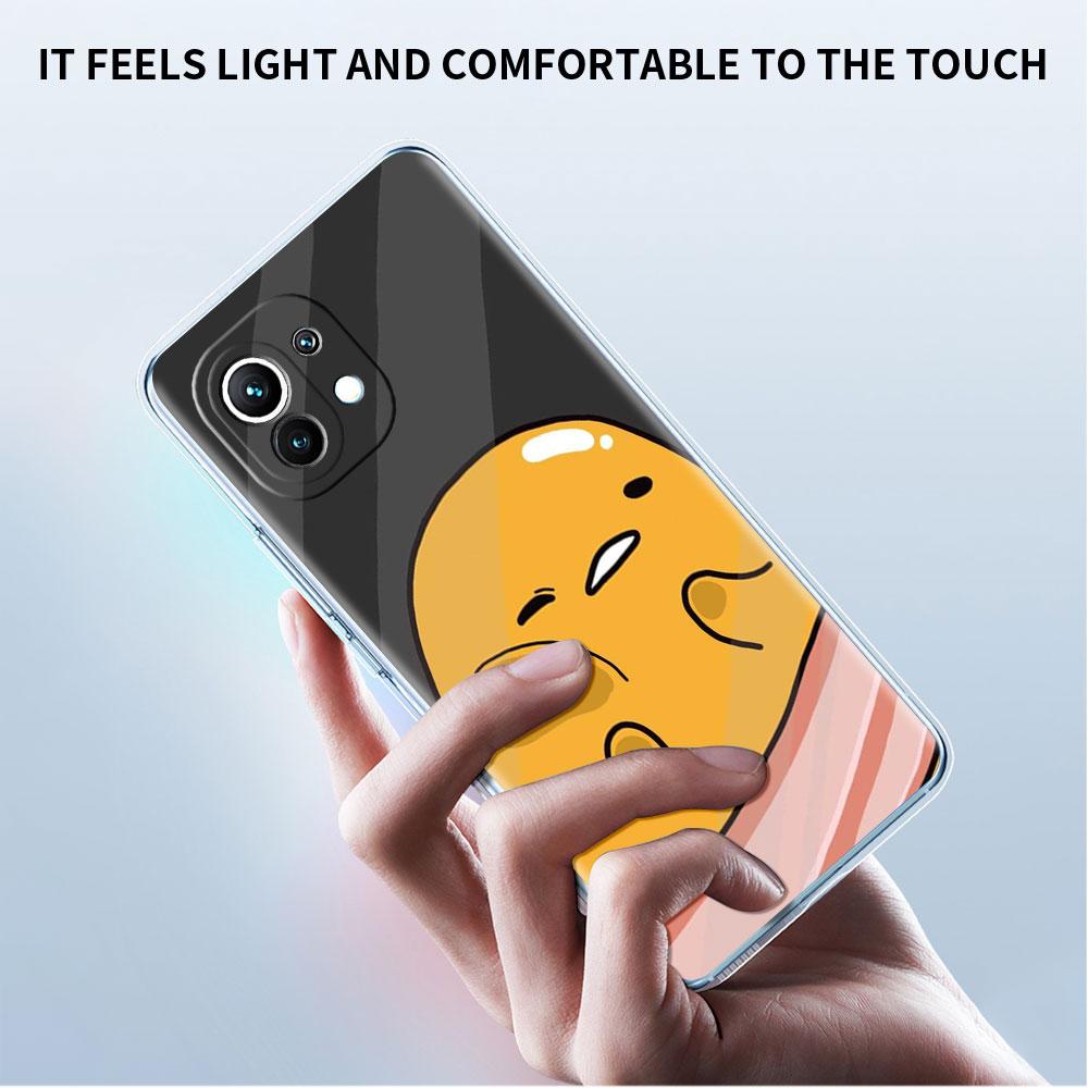 Прозрачный чехол для Xiaomi Mi Poco X3 NFC M3 Pro F3 F1 11 Lite 12 Note 10 11T 9T, прозрачный чехол для телефона Gudetama