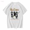 Винтажная футболка The Killers World Destruction Tour U4581 Винтажная стираная Растягивающаяся Удобная Унисекс Топ Для Повседневной Носки