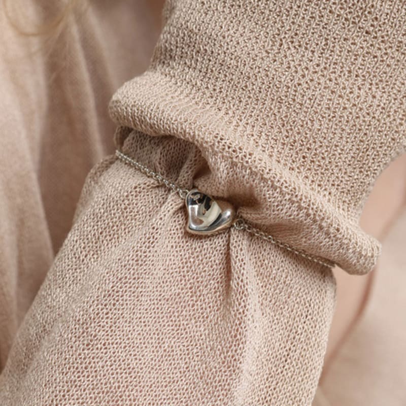 Ozel Silver925 Прекрасный Браслет с Подвеской Сердце PS137B