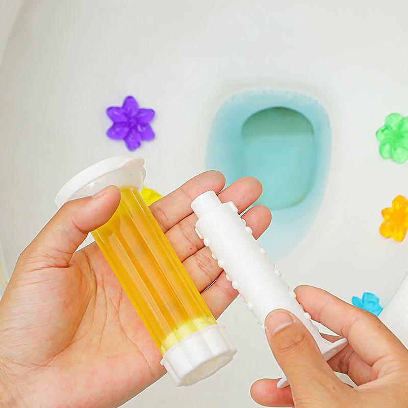 1pcs Flower Aroma Toilet Cleaning Gel Toilet Deodorant Cleaner Removing Odor Household Cleaning Supplies