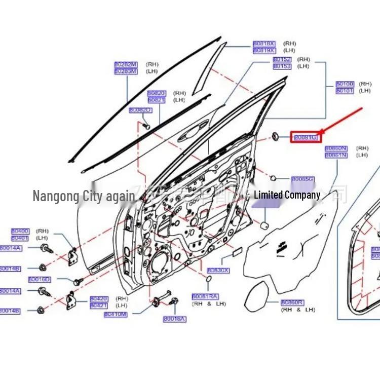 Черная водонепроницаемая заглушка кузова Nissan - Универсальная посадка