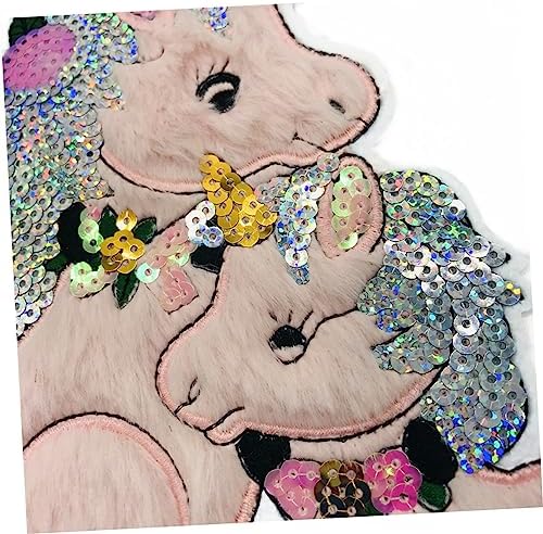 STOBOK 2 Pcs Unicorn Embroidered Patches Large Sew On Applique for Jackets Jeans DIY Clothing Decoration