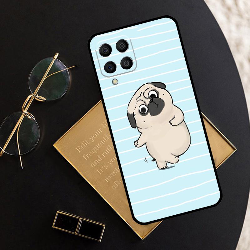 Pug Dog Funny Cartoon For Samsung Galaxy M12 M13 M14 M15 M35 M55 M34 M54 M33 M53 M21 M31 M11 M32 M52 M06 M16 Case
