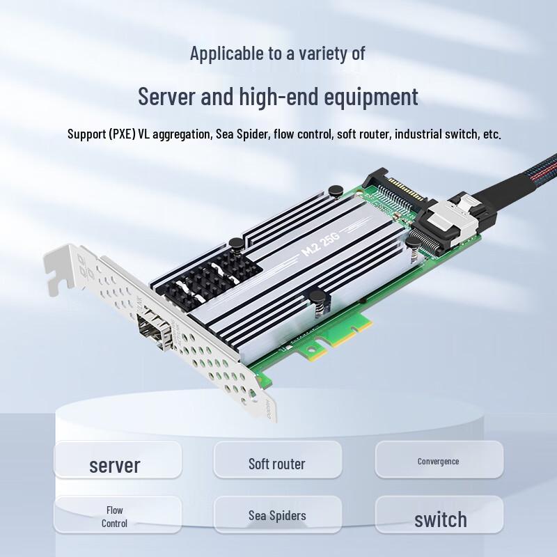 EB-LINK Mellanox ConnectX-4 M.2 to 25G SFP28 Network Adapter (CN version)
