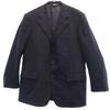Wool Blend Check Tailored Jacket 39SHT Navy Men's Used
