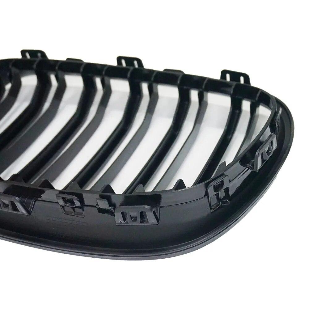 High Quality Front Kidney Grille For BMW 1 Series F20 F21 2011 2012 2013 2014 Double Slat Line Gloss Matte Black Racing Grill