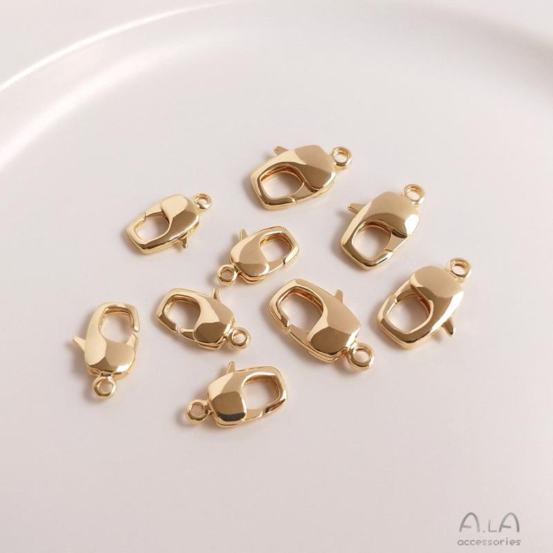 Застежка-карабин и хвост рыбы из золота 14 карат для браслетов и ожерелий DIY