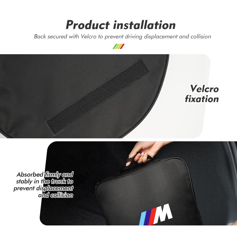 For BMW Large Capacity Car Charge Cable Storage Case Travel Storage Box E30 E34 E36 E39 E46 E52 E53 E60 E61 E62 E70 E71 E83 vhfn50 hbrn5