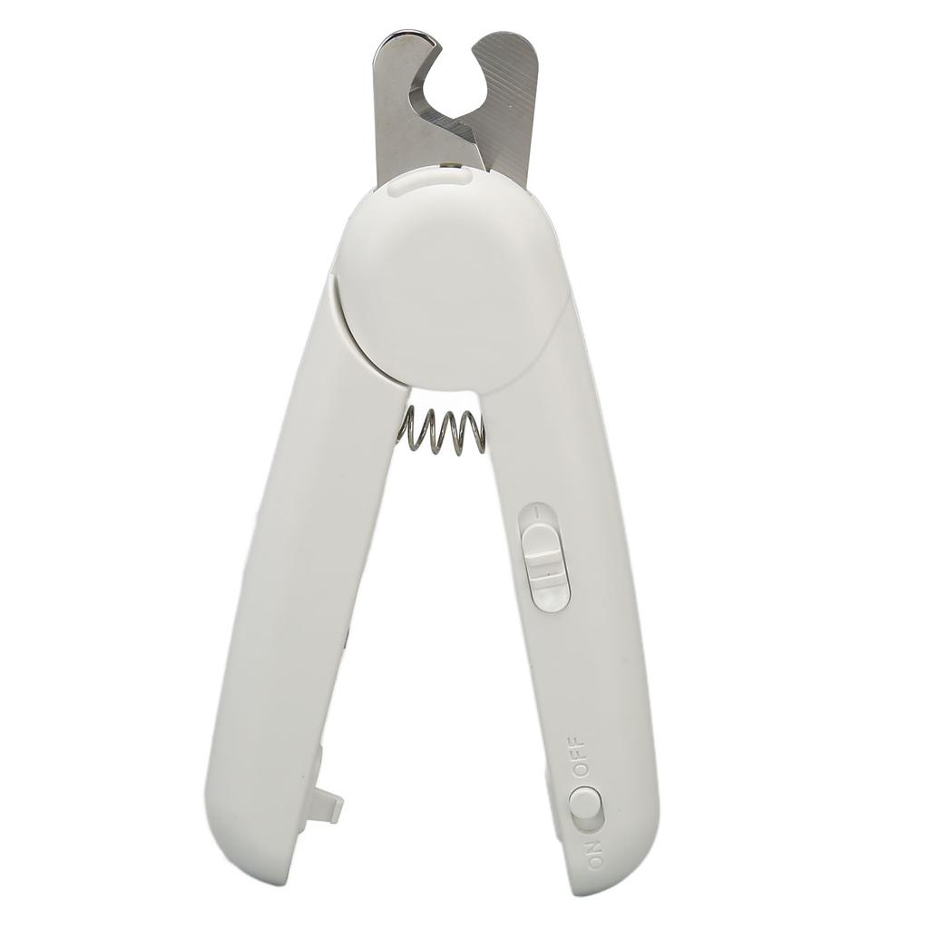 Кусачки для ногтей питомца из нержавеющей стали, автоматическая пружинная ручка, инструмент для стрижки со светодиодной подсветкой для собаки