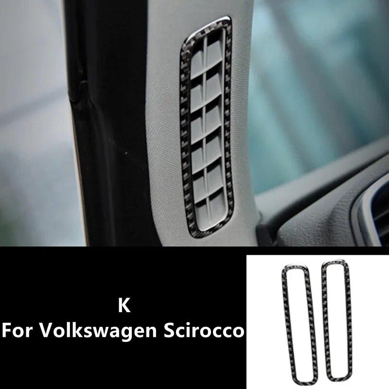 Carbon Fiber Car Interior Trim Strips For Volkswagen VW Scirocco Center Console Gear Shift Frame Panel Sticker Car Accessories