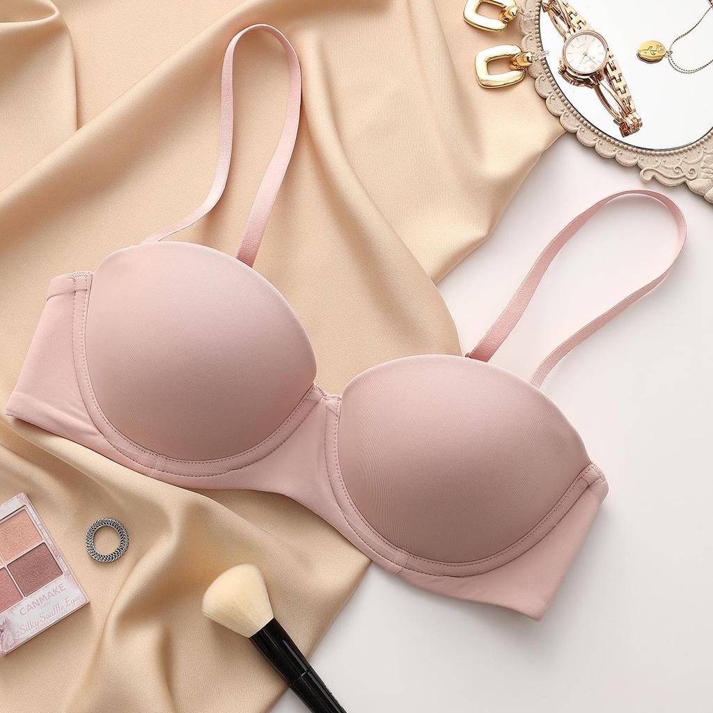 Женский бесшовный бюстгальтер без бретелей: Сексуальный, Гладкий, Регулируемый, Мягкая косточка, Дизайн полукубка для маленькой груди.