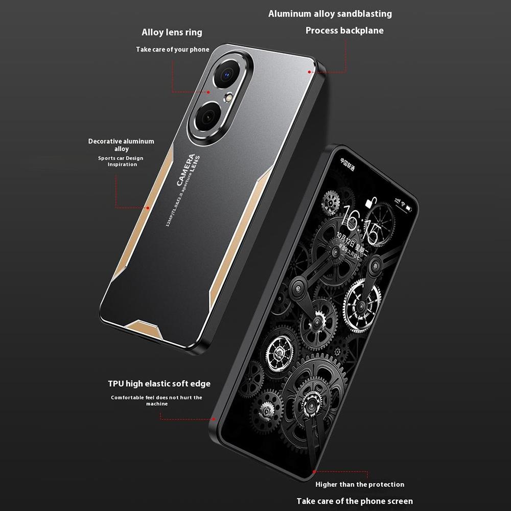 For Huawei Enjoy 80 Phone Case Aluminium Alloy TPU PC Back Cover