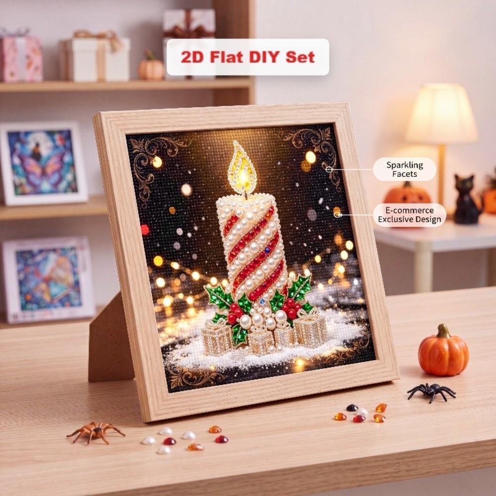 2D Flat DIY Pearl Painting Kit Delicate Christmas Ornament Christmas Decoration