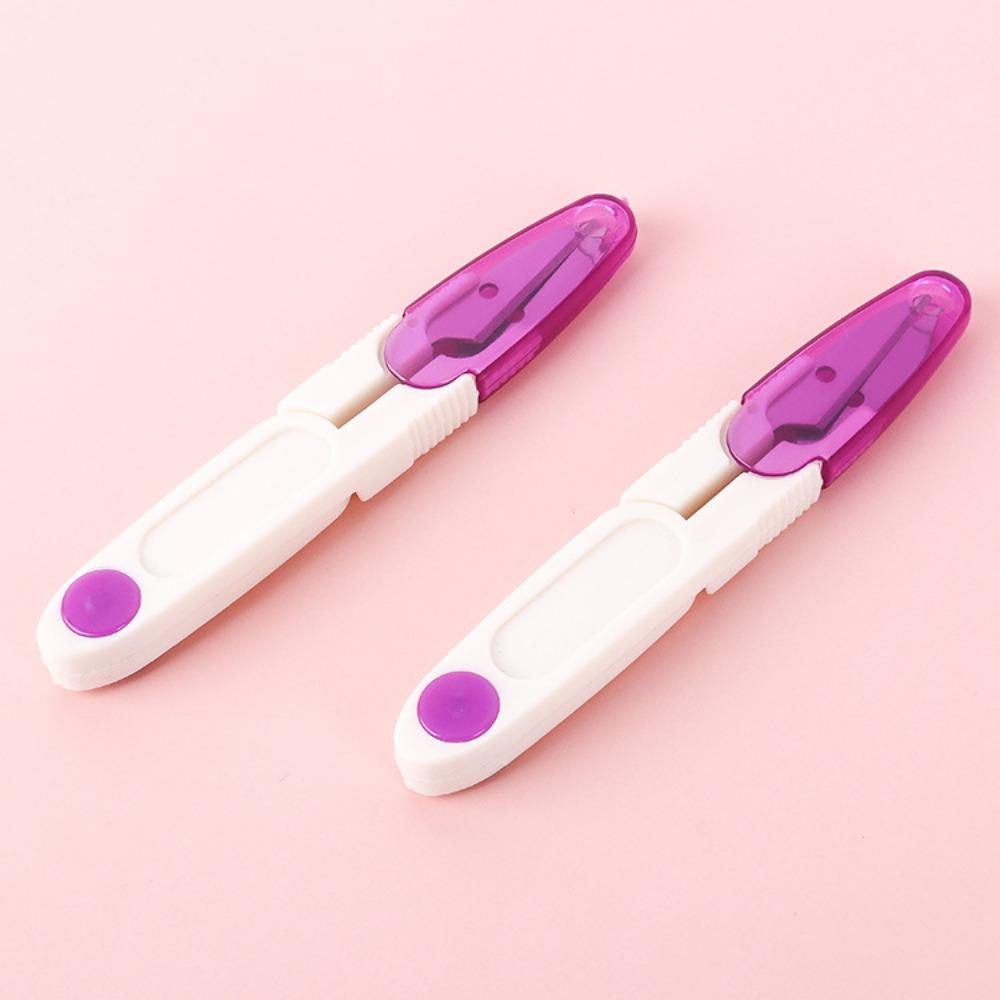 Обрезка концов ниток Заусенцы U-образные маленькие ножницы Прозрачные защитные чехлы для лент Ножницы портновские