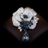 Sparkling Rose Brooch High-end Women's Exquisite Brooch High-end Sense Niche and Light Luxury Pin Accessory