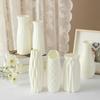 Imitation Ceramic Plastic Vase Budget-friendly Decorative Plastic White Vase Flower Arrangement Decoration