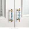 Modern Colored Ceramic Furniture Handle Golden Wardrobe Cabinet Handles Closet Door Knob Dressing Table And Drawer Pull Hardware