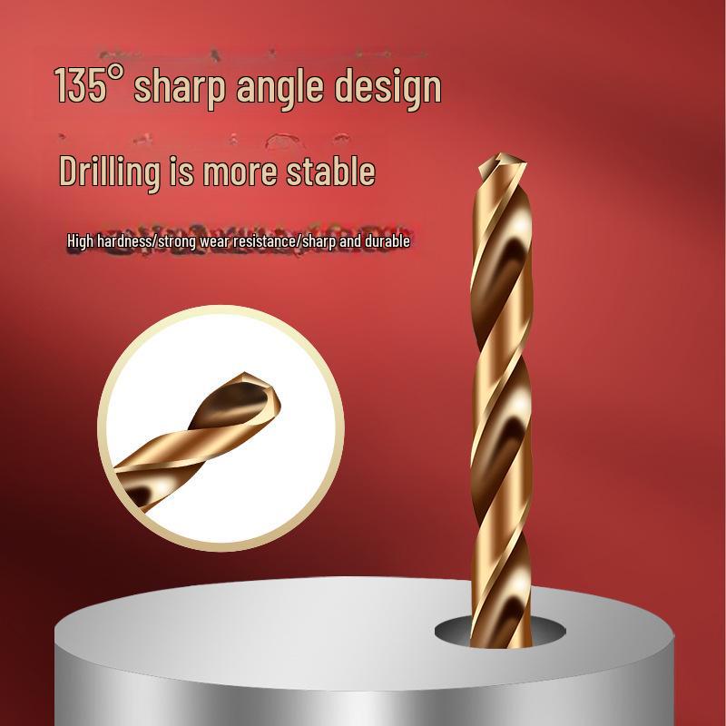 Сверло М35 кобальтовое удлиненное спиральное для нержавеющей стали, металла и деревообработки