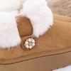 Пушистые Мягкие Толстая Подошва Зимние Теплые Пушистые Меховые Ботильоны на Платформе с Жемчужной Отделкой Дизайнерская Обувь Женская 2025