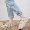 Hollow Breathable Cloth Shoes Women Gauze Daisy Embroid Retro National Style Simple Casual Flat Shoes Linen Sweet  Preppy Style Spring Summer