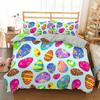 Egg Duvet Cover Set Easter Eggs Cartoon Childish Style Twin Bedding Set Kids Teens Double Queen King Size Polyester Quilt Cover