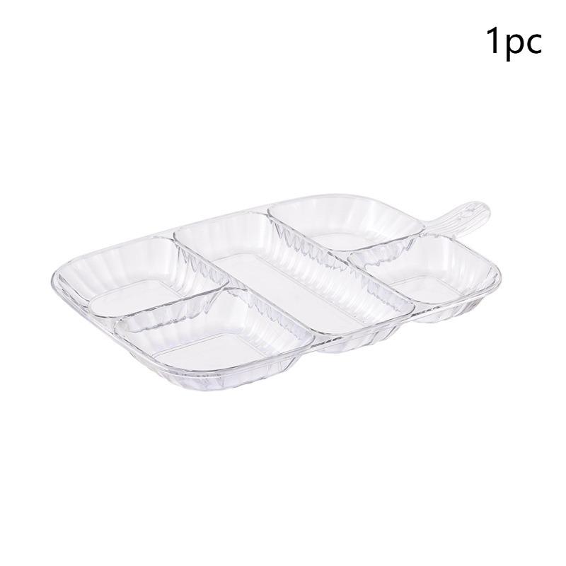 Kitchen Scallion Ginger Garlic Side Dish Compartmentalized Storage Tray 5 Grids Hot Pot Preparation Ingredients Divided Plate