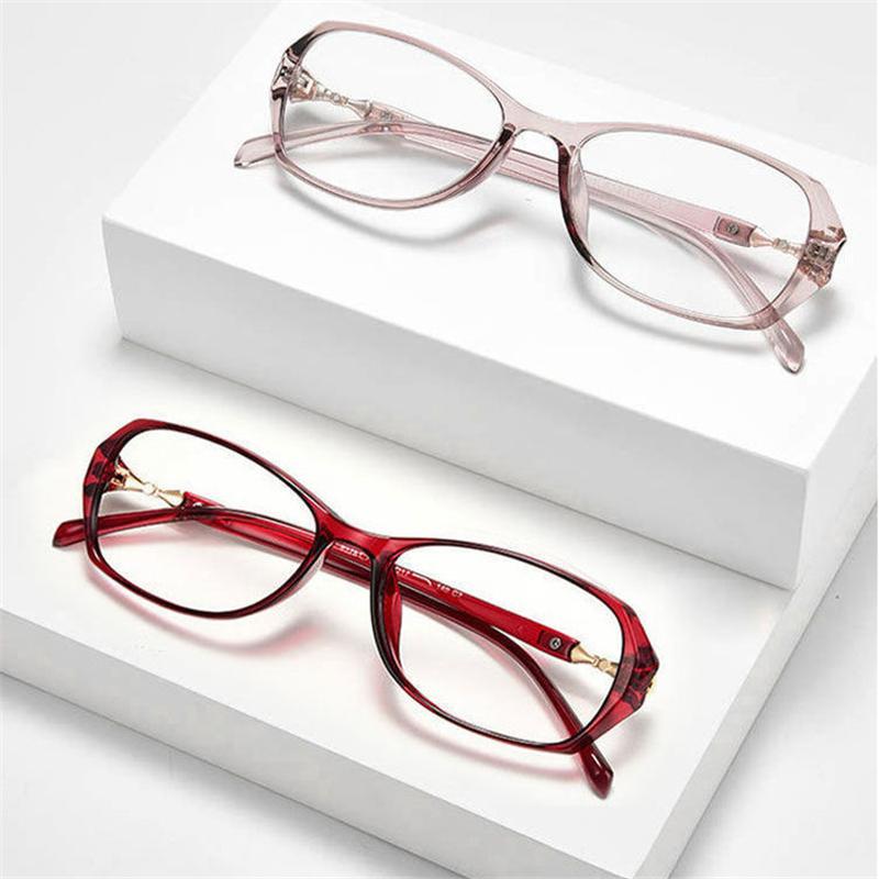 Женские очки для чтения с защитой от синего света, женские простые модные очки для дальнозоркости, очки-лупа для дальнозоркости + 1,0 ~ + 4,0