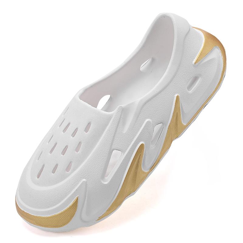 Модные мужские сандалии летние пляжные тапочки мужские сандалии уличные тапочки EVA Hollow 2024 нескользящие дырочки шлепанцы мужская повседневная обувь zapatos