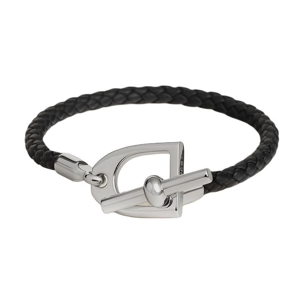 HERMES Etrier Bracelets Unisex Black H100063FP89T3