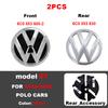 ABCD1 VW Car Front Grill Badge Rear Trunk Lid Emblem Logo 6C0853600 Auto Accessories For Volkswagen Polo 6 6C 2014 2015 2016 2017 2018