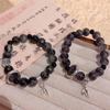 Retro Ethnic Style Crackle Glass Beaded Bracelets: Versatile, Stylish Couple Jewelry