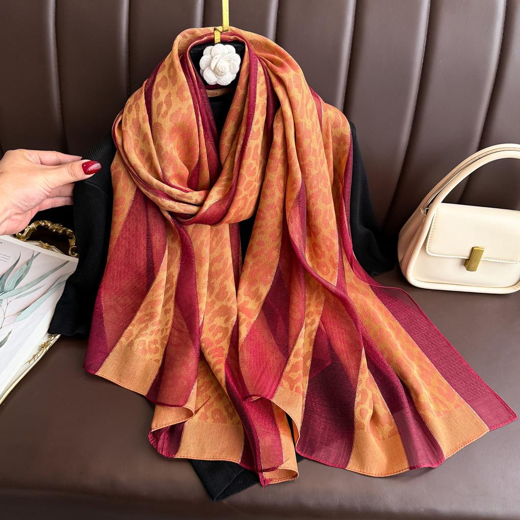 Бренд Женский шелковый шарф Женский полосатый Фуляр Женский Пашмина Шали и накидки Большого размера Шарфы Пляжное полотенце Бандана Мусульманский хиджаб