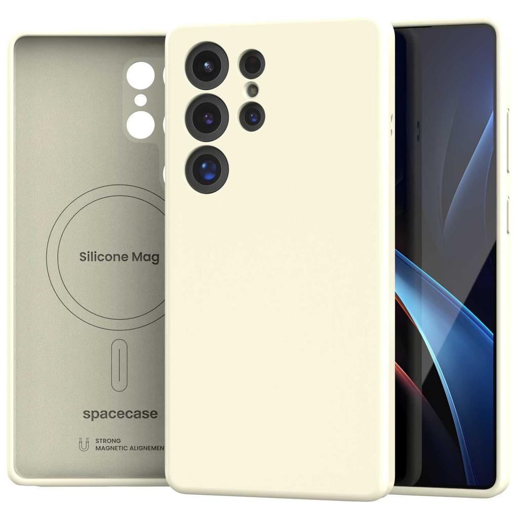Spacecase Silicone Mag Galaxy S25 Ultra Beige