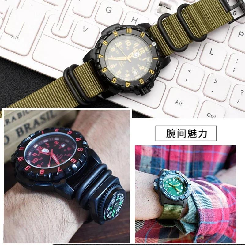 Ремешок для часов Luminox 3051 0321 3001 Нейлоновый ремешок 22 мм 23 мм черный зеленый ремешок водонепроницаемый спортивный