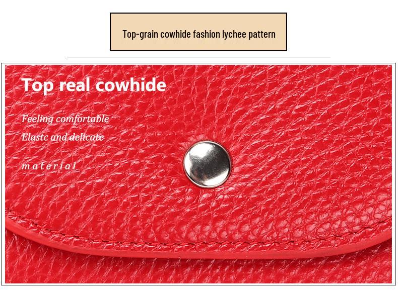 Женский кошелек для монет из натуральной кожи: Многофункциональный картхолдер большой емкости из натуральной кожи высшего качества